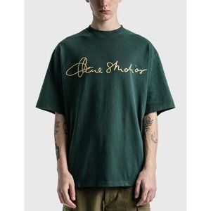 Acne Studios Sweater Edlund Lurex Green Embroidered Logo Shirt Designer Luxury